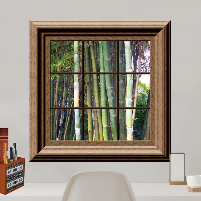 Fake Window View Poster Bamboo Träd Zen (Skapare uppladdad)