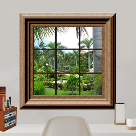 Fake Window View Tropical Ligcape Relaxing Poster