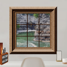 Fake Window View Vacker River Gorge Peacval Poster