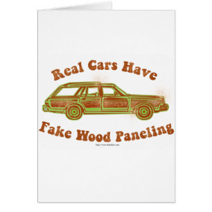 Fake Wood Paneling Hälsningskort