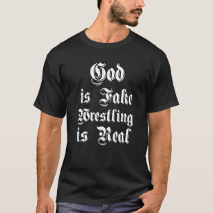 Fake Wrestling är sankt gotisk Ateist T Shirt