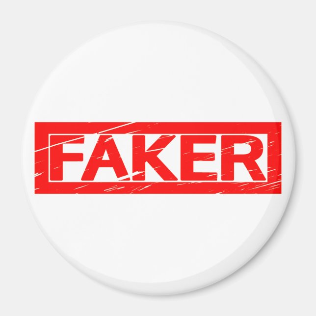 Faker Frimärke Magnet (Framsidan)