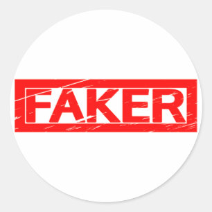 Faker Frimärke Runt Klistermärke