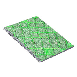 Fakes folhagens verdes, låtsasazulejo, quadradas. anteckningsbok