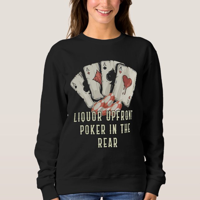 Faking the Hand Betting It Big Card Game Poker Car T Shirt (Framsida)