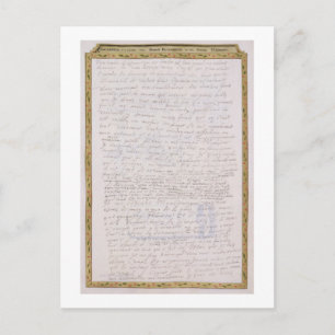 Faksimil av ett brev från Elizabeth I till Francoi Vykort