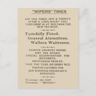 Faksimil Utdrag från Wipers Times 1916 Vykort