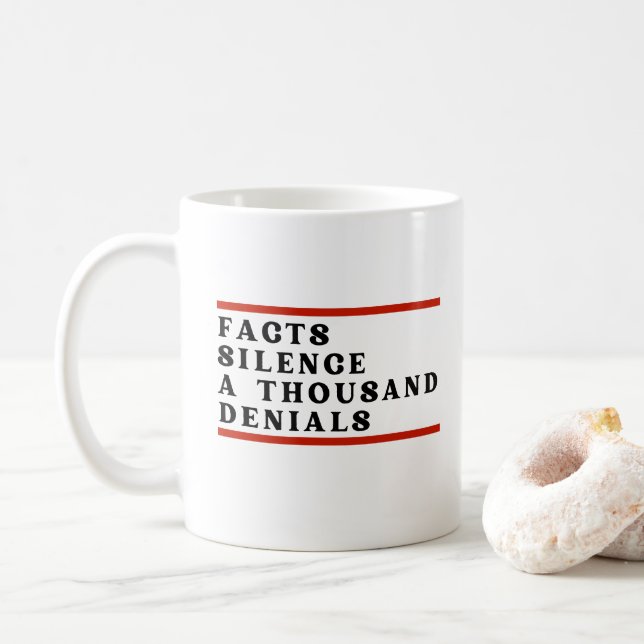Fakta om tystnad A Tusental Denials Kaffemugg (Med munk)