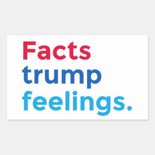 Fakta trumpkänslor rektangulärt klistermärke