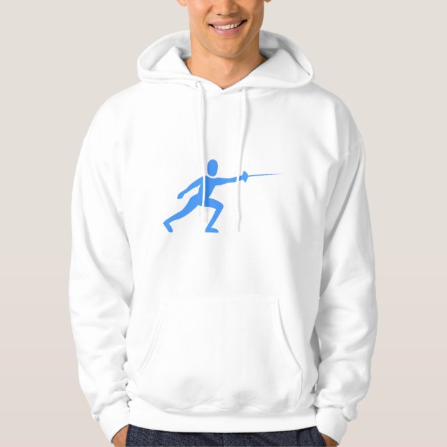 Fäktande figur - Babyblå Sweatshirt (Framsida)