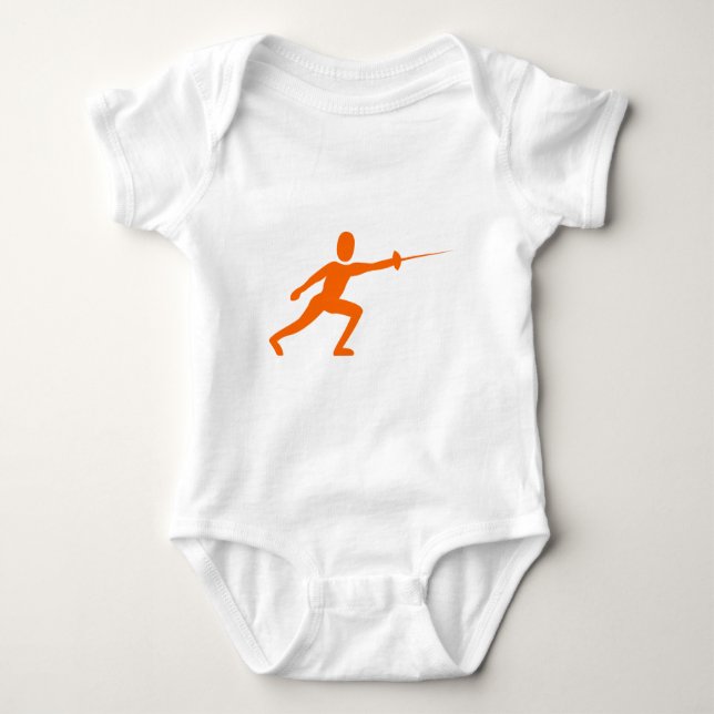 Fäktande figur - Orange T-shirt (Framsida)