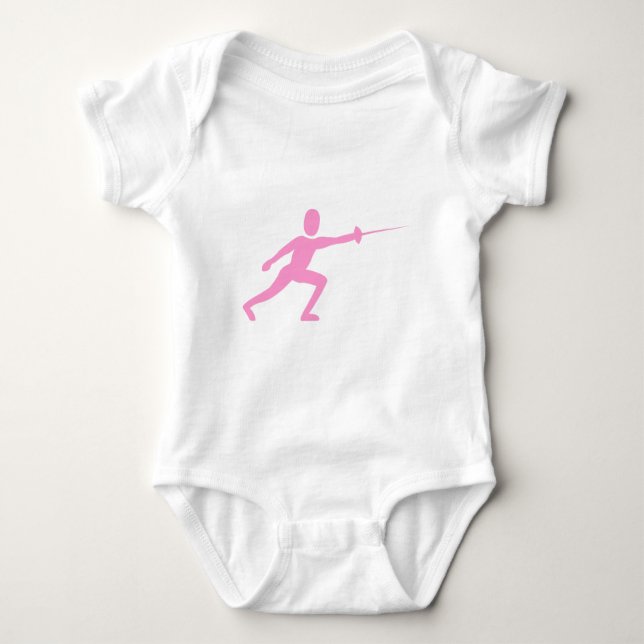 Fäktande figur - Rosa Tee (Framsida)