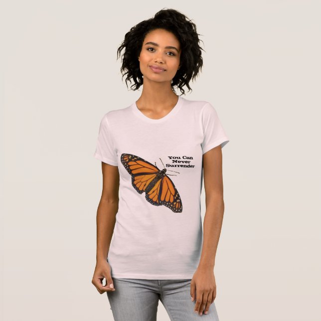 Faktisk Fjärilar Vingar-fotografi överst T Shirt (Hel framsida)