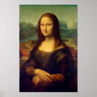 Faktisk Storlek för Mona Lisa-målning original Poster