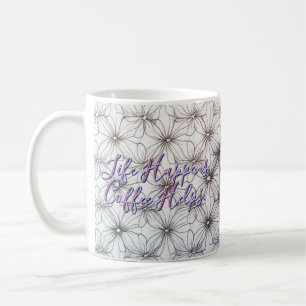 Faktiska citattecken Mugg Livet händer. Kaffe hj