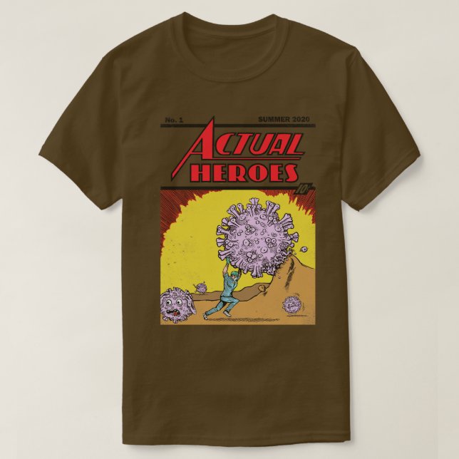 Faktiska hjältar t shirt (Design framsida)