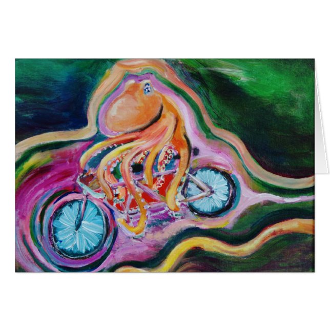 Faktiskt är det precis en cykel som byggas för en hälsningskort (Framsidan Horizontal)