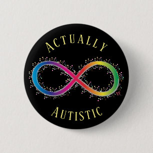 Faktiskt Autistic Autistic pride knäppas Knapp