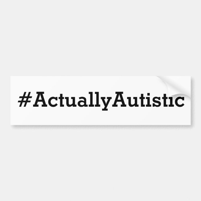 Faktiskt Autistic Bildekal (Framsidan)