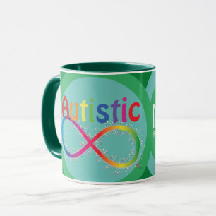 Faktiskt autistiskt Rainbow Infinity Coffee Mugg