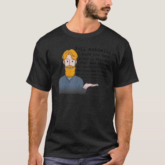 Faktiskt mansplainer feminist humor t shirt (Framsida)