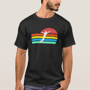 Fäktning Sinsemellan Mig Blod Retro Stil Solnedgån T Shirt