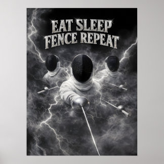 Fäktning Skuggduell Energi Poster