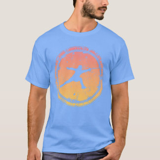 Fäktning Sport Vintage Retro Staket Fäktare vintag T Shirt