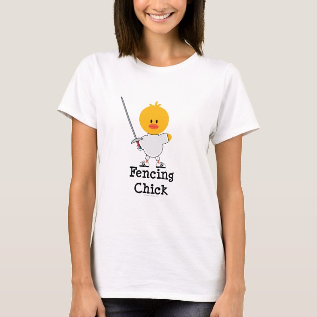 FäktningchickT-tröja T-shirt (Framsida)