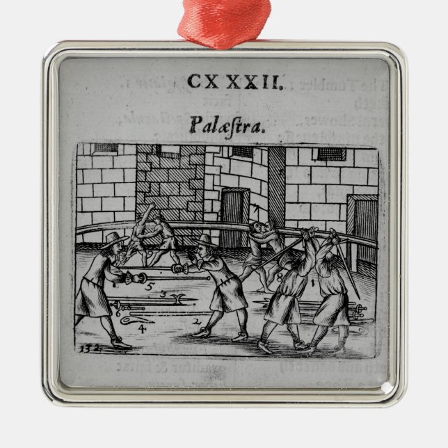 Fäktningen skolar julgransprydnad metall (Framsidan)