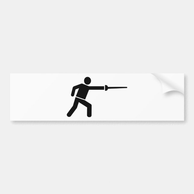 Fäktningfäktaresymbol Bildekal (Framsidan)