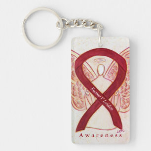 Faktor V Leiden Angel Awareness Ribbon Keychain