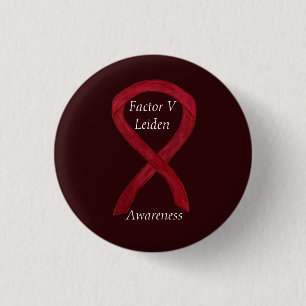 Faktor V Leiden Awareness Ribbon Anpassningsbar Pi Knapp