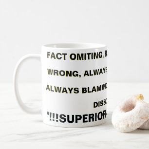 FAKTUM OMMITING, REGISTRERAD AV EGO, ALDRIG FEL... KAFFEMUGG