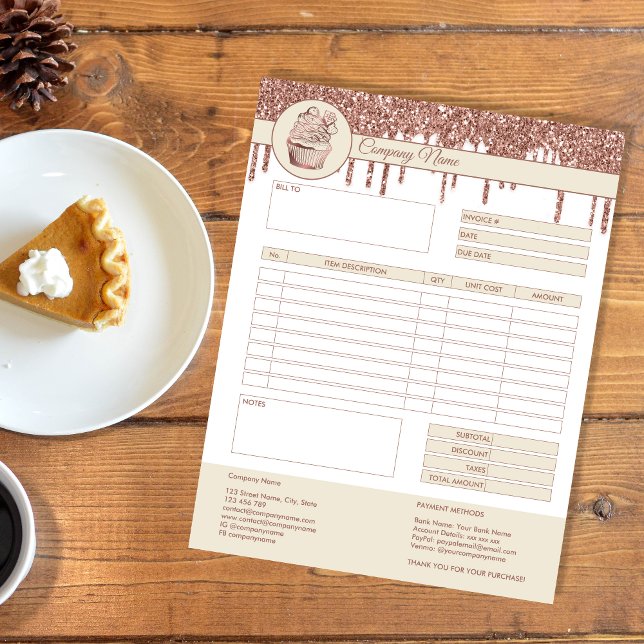 Fakturablock för tårtor Affärs-offert Notepad Anteckningsblock (Skapare uppladdad)