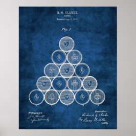 Fakturard Bollar Patent Print1 Bassäng-spelrumsdek Poster