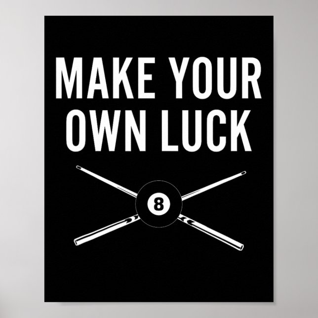 Fakturardesign i Bassäng Player med åtta Boll Poster (Framsidan)