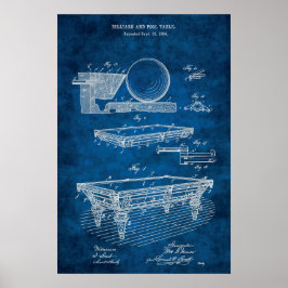 Fakturarer Bassäng Bord Patent Art #5 Rec Room Dec Poster