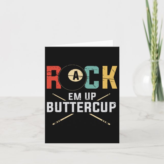 Fakturarer Bassäng Player Rack Em Up ButterkoppSti Kort (Framsida)