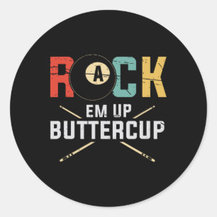Fakturarer Bassäng Player Rack Em Up ButterkoppSti Runt Klistermärke