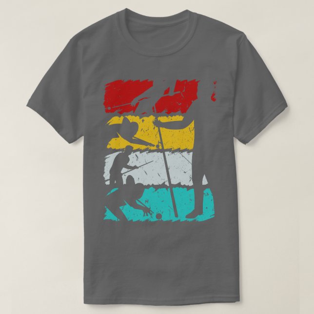 Fakturarplan 8 Boll Retro Design för Bassäng Playe T Shirt (Design framsida)