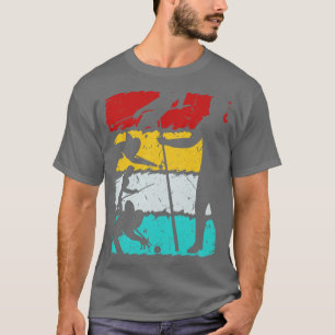 Fakturarplan 8 Boll Retro Design för Bassäng Playe T Shirt