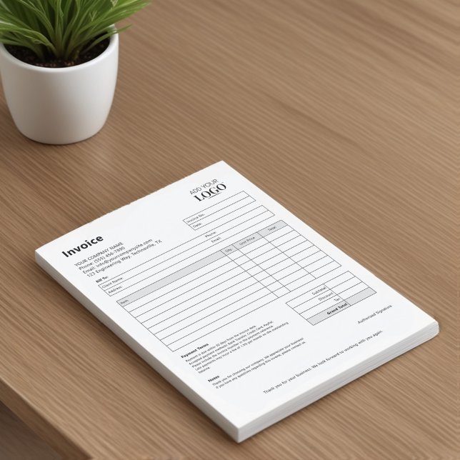 Fakturera modern minimalistisk Professionell Anteckningsblock (Skapare uppladdad)