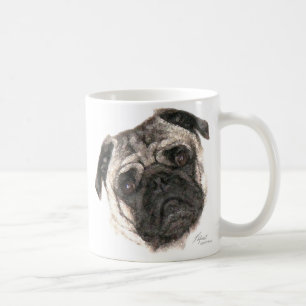 Fakturera mopsmuggen kaffemugg