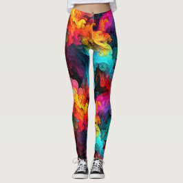 Fakturerande, ljusa röktoblar - vackra leggings