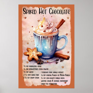 Fakturerat chokladrecept för hett poster