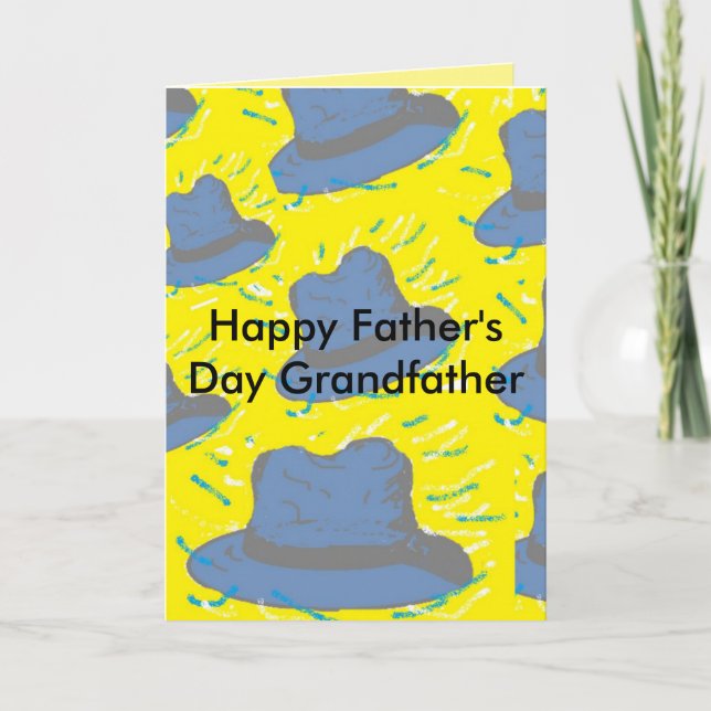 Fakturerat gratulationskort, farfaderns dagskort kort (Framsida)