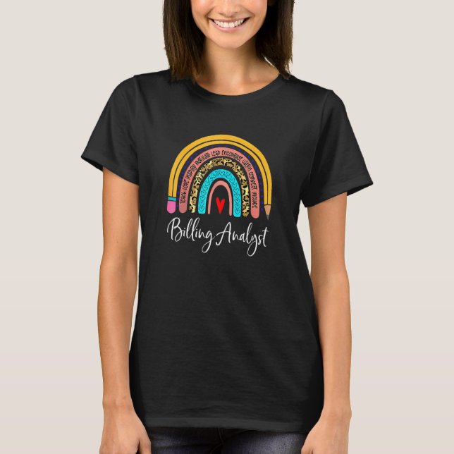 Faktureringsanalytiker Leopard Rainbow som återför T Shirt (Framsida)