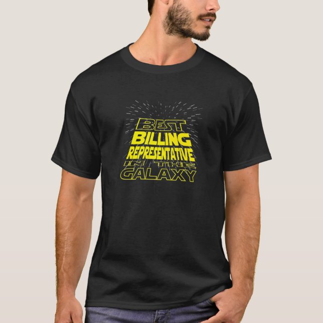 Faktureringsrepresentant Coola Galaxy-jobb T Shirt (Framsida)