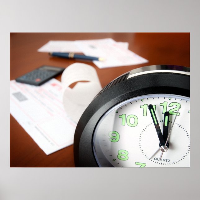 Fakturor betalar tid poster (Framsidan)